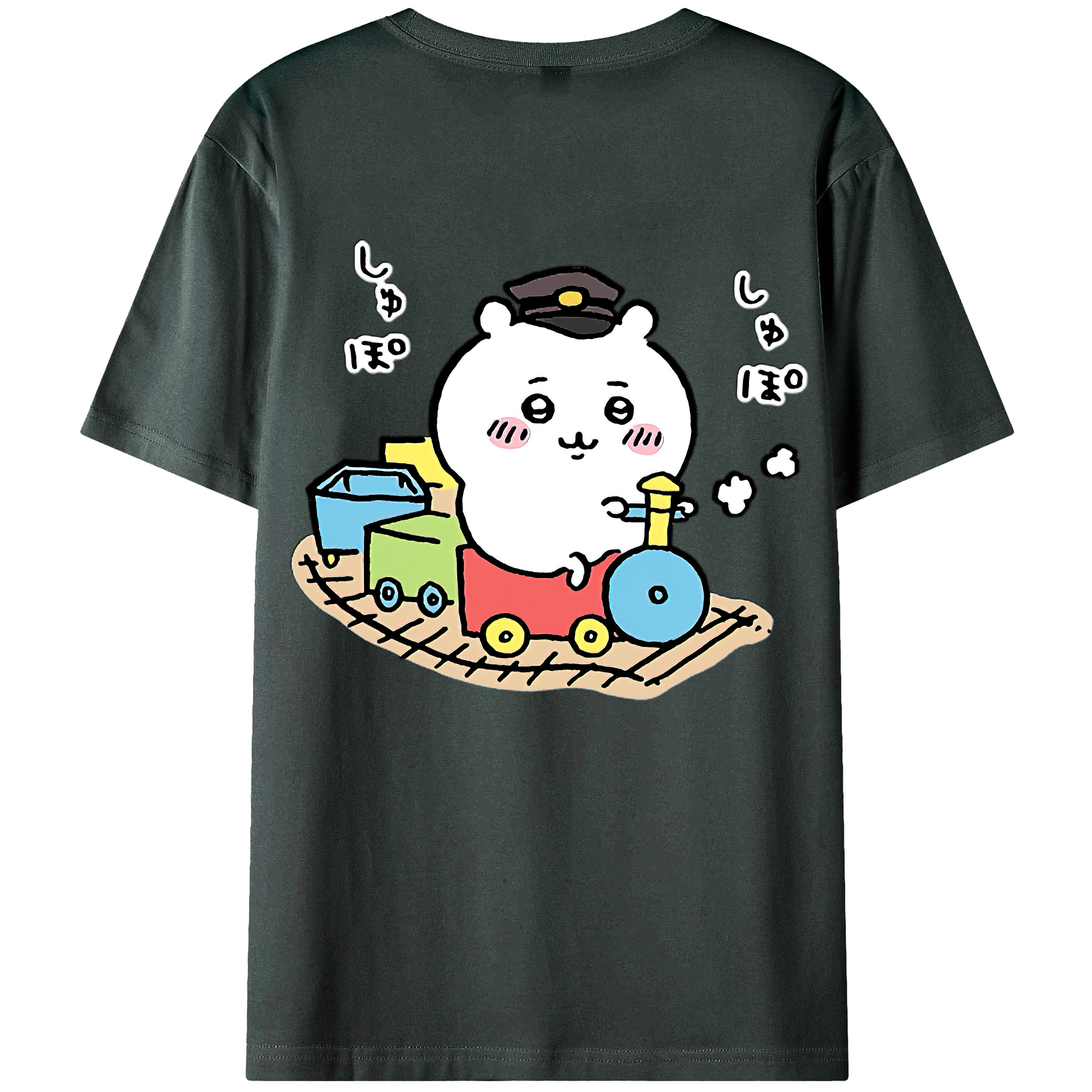 （画像用） ちいかわ ちいかわ Chii-kawa chiikawa 綿100％ メンズ半袖Tシャツ（バックプリント） 通気性